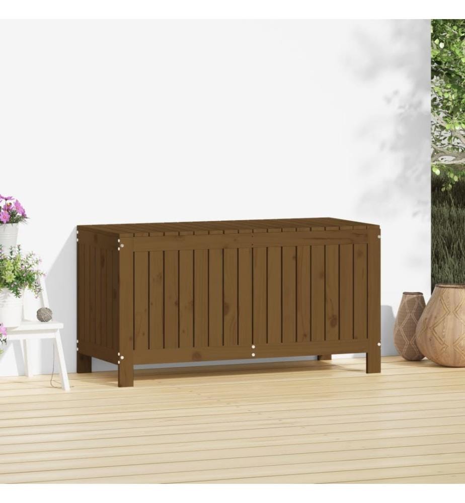 Boîte de rangement de jardin Marron miel 115x49x60 cm Bois pin