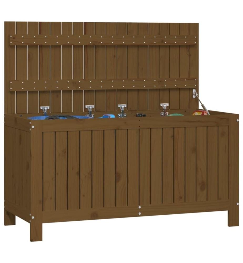 Boîte de rangement de jardin Marron miel 115x49x60 cm Bois pin
