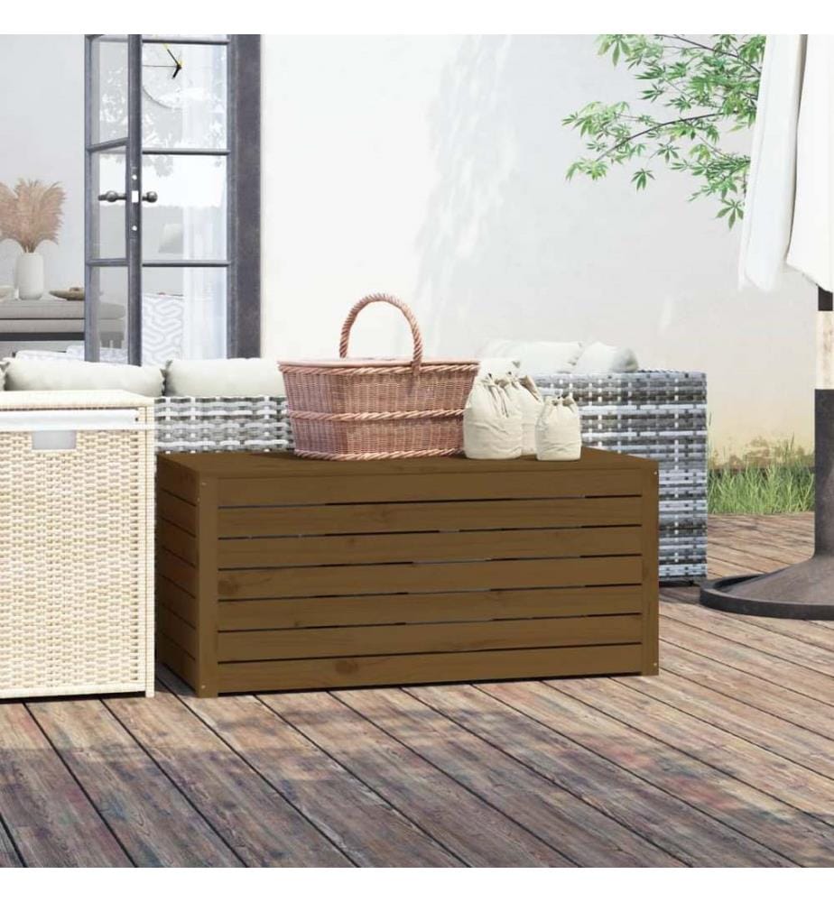 Gartenbox Honigbraun 101x50,5x46,5 cm Massivholz Kiefer