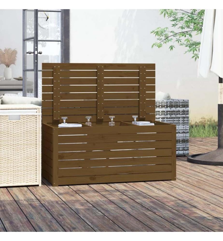 Gartenbox Honigbraun 101x50,5x46,5 cm Massivholz Kiefer