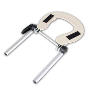 Kopfstütze aus Aluminium für Massageliegen - grau