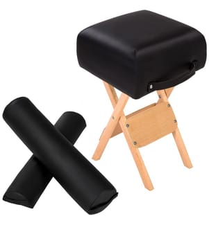Hocker 2 Lagerungsrollen - schwarz