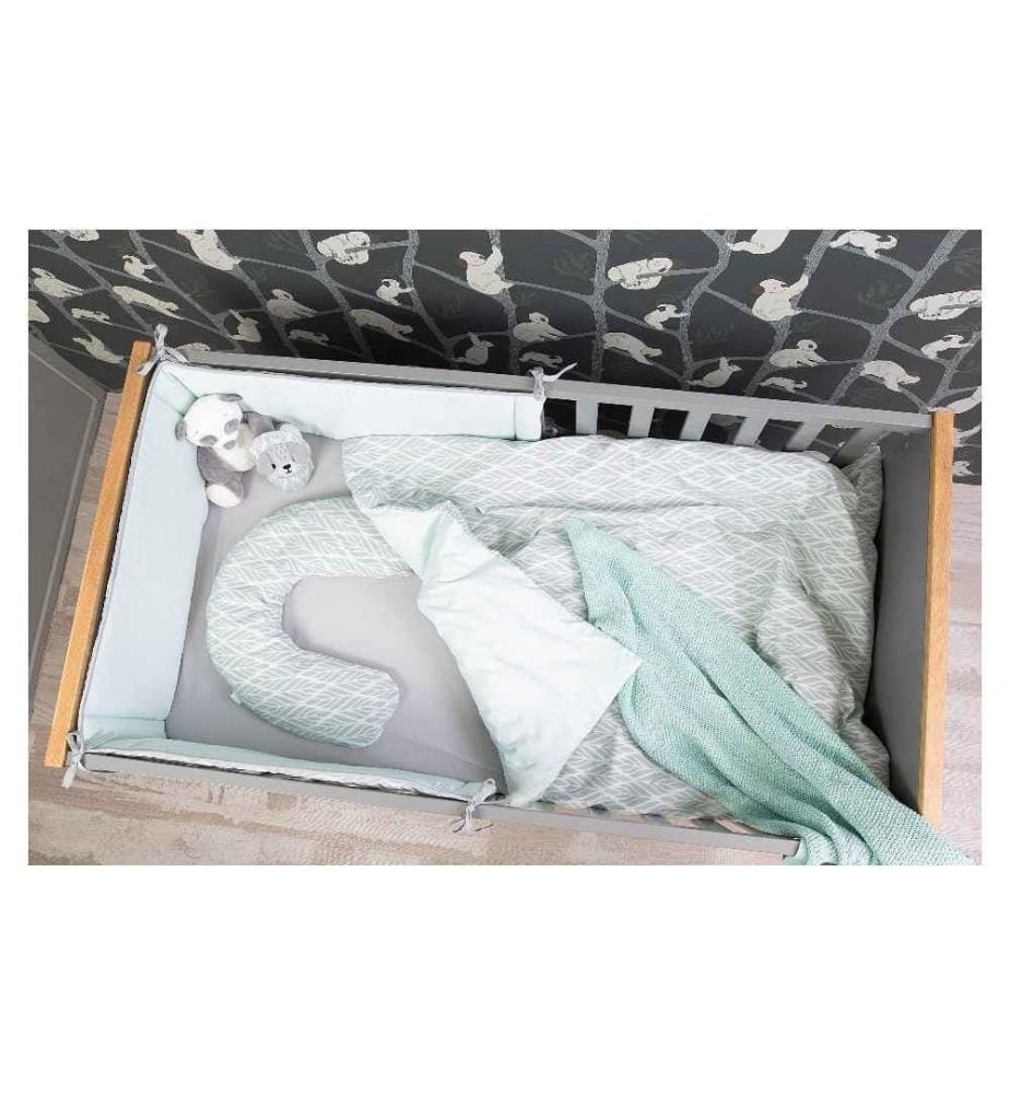 ZEWI bébé-jou Coussin de positionnement mint Leaves 100 cm