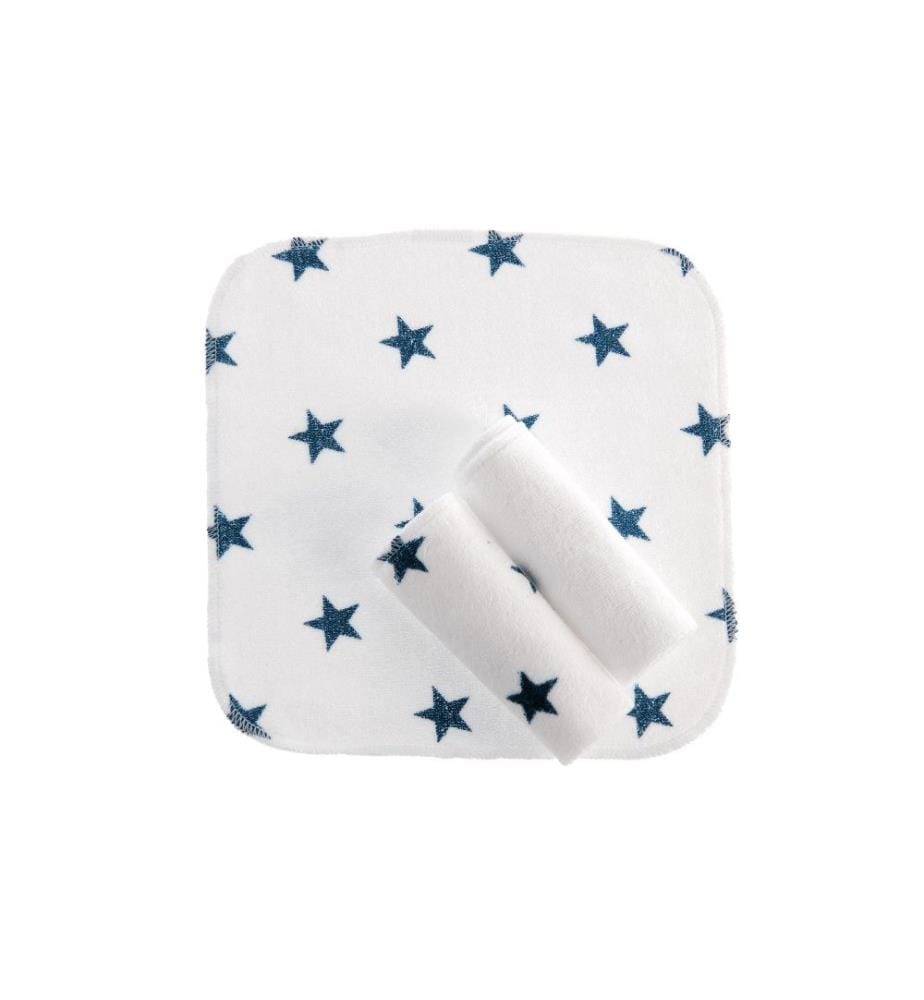 ZEWI bébé-jou Lavettes pour bébé Stars navy 3 pièces