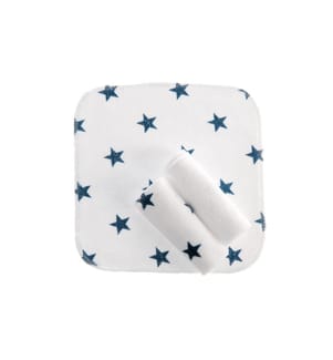 ZEWI bébé-jou Lavettes pour bébé Stars navy 3 pièces