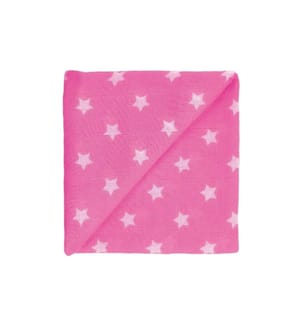 ZEWI bébé-jou Serviette en gaze étoiles roses taille 60x60 cm