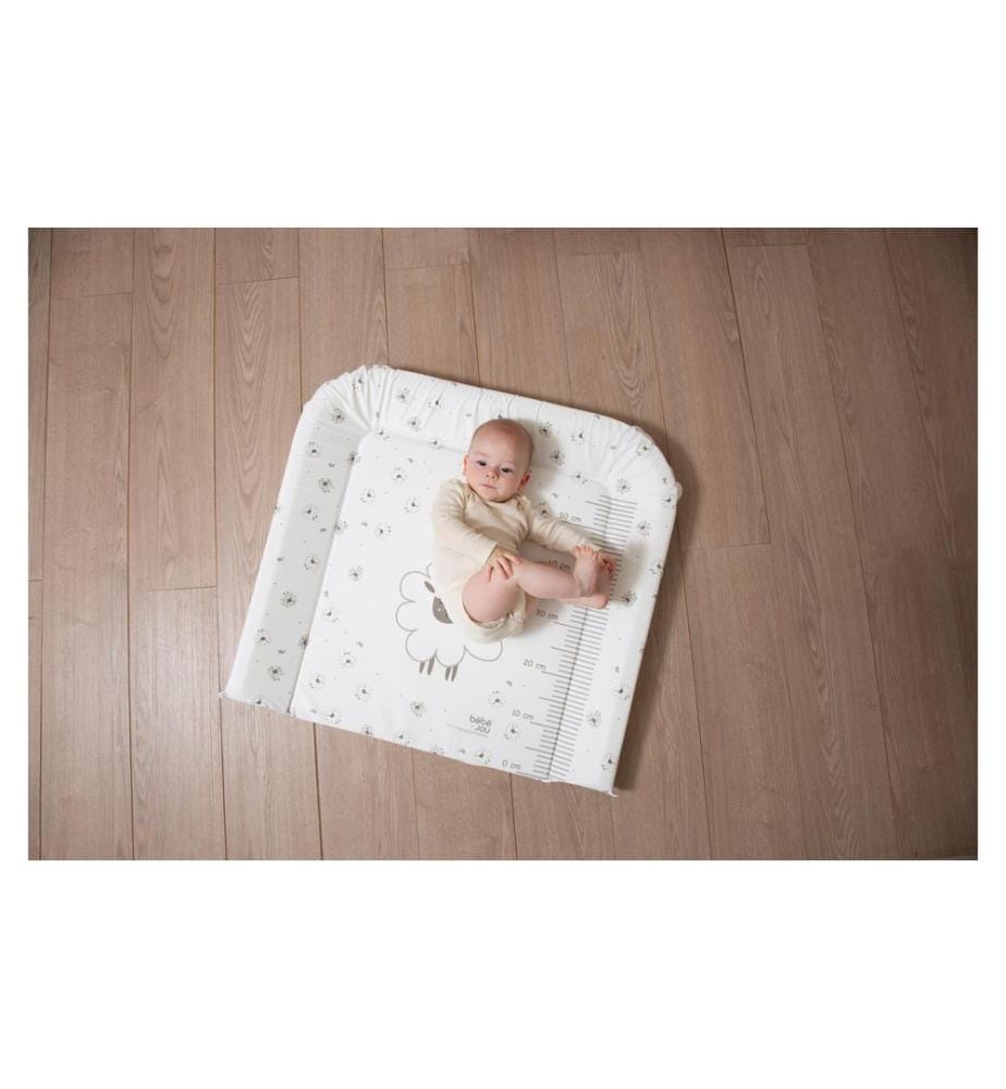 ZEWI bébé-jou Matelas à langer plastifié 72 x 77 cm Dear Goose, Blanc