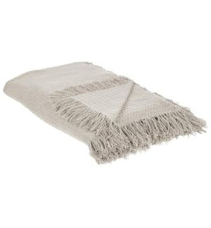 Couvre-lits YERBENT Coton 150 x 200 cm Gris clair