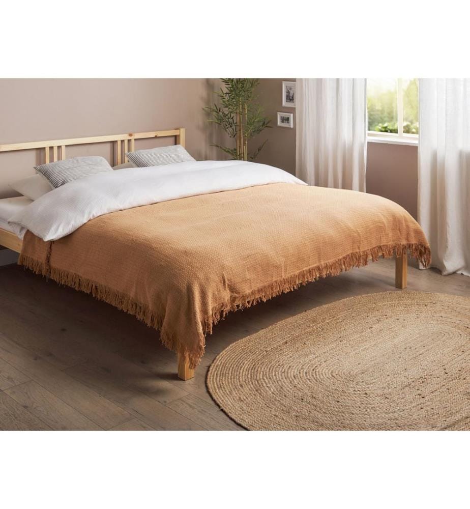 Couvre-lits YERBENT Coton 150 x 200 cm Marron doré