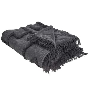 Coperta CHACK Cotone 220 x 240 cm Grigio scuro