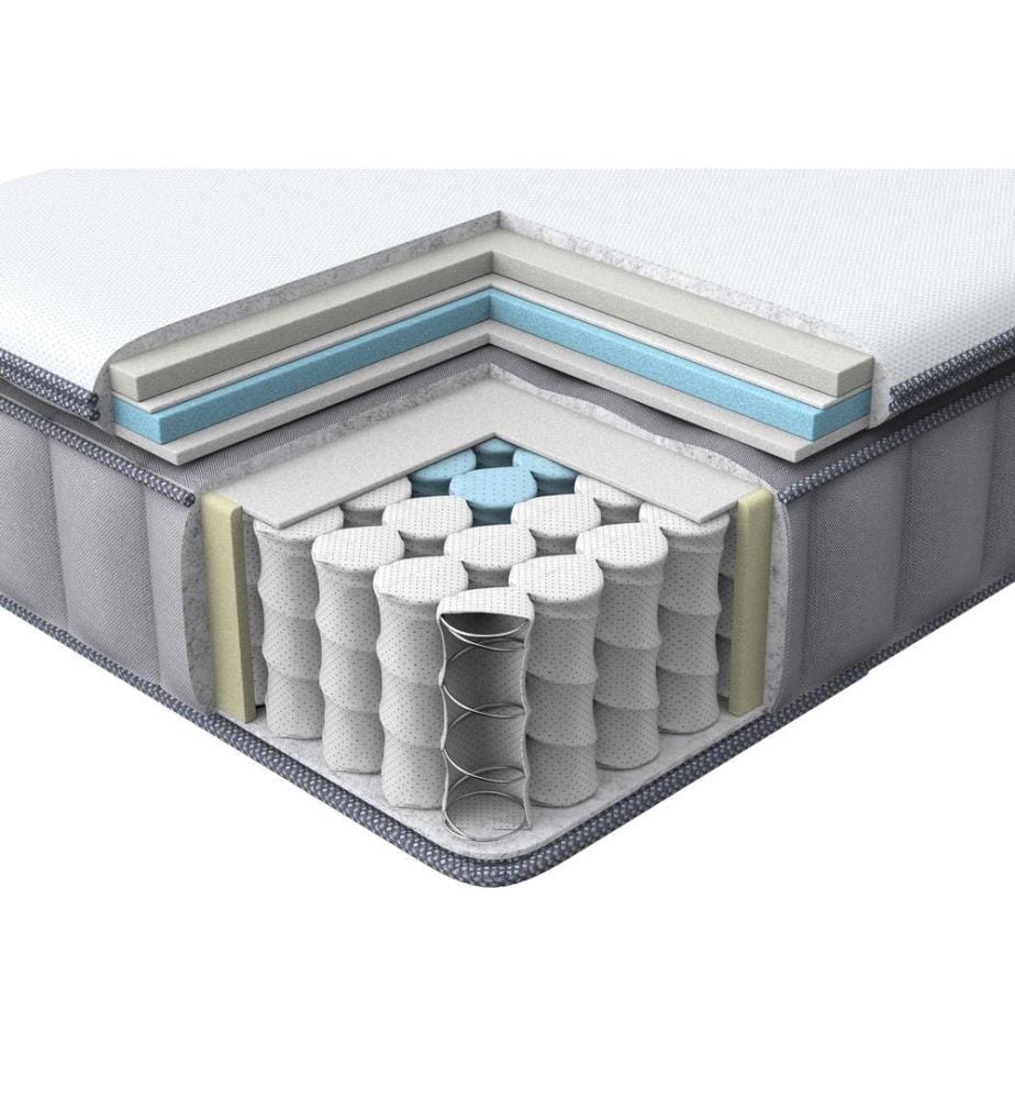 Materasso a molle insacchettate con schiuma memory gel PLEASANT Durezza media H2/3 160 x 200 cm