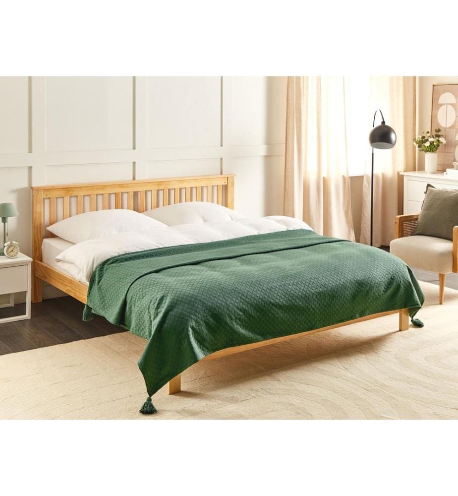 Couvre-lits LINDULA Coton 200 x 220 cm Vert