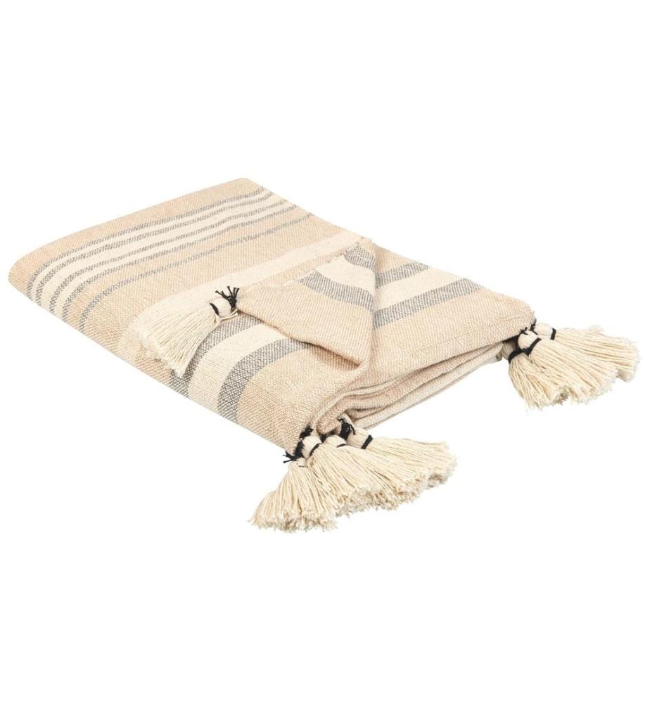 Coperta YARSELI Cotone 130 x 170 cm Beige
