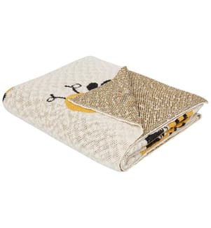 Coperta DRAGAN Cotone 130 x 170 cm Beige chiaro