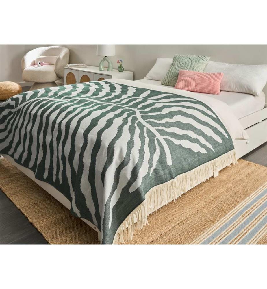 Couverture BARTAR Tissu 130 x 170 cm Vert