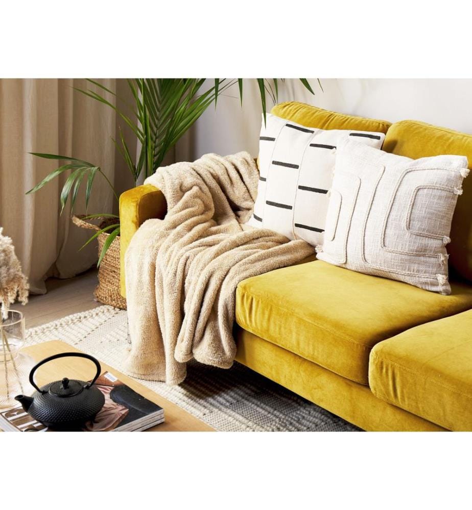Coperta NAMDU 125 x 150 cm Beige sabbia