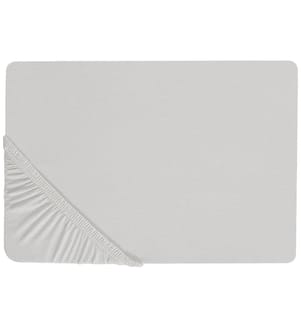 Spannbettlaken JANBU Baumwolle 140 x 200 cm Hellgrau