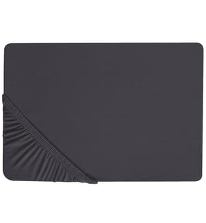 Spannbettlaken HOFUF Baumwolle 140 x 200 cm Schwarz