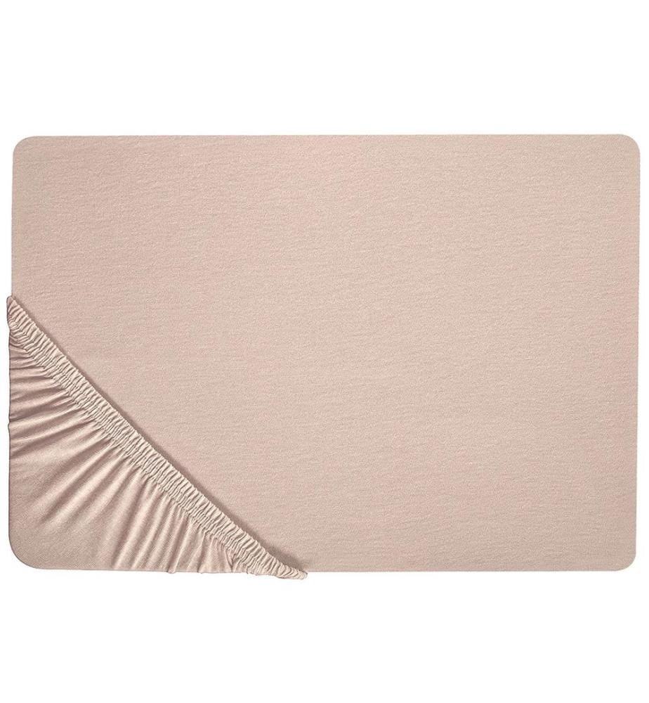 Drap housse HOFUF Coton 160 x 200 cm Beige