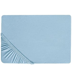Spannbettlaken HOFUF Baumwolle 180 x 200 cm Hellblau