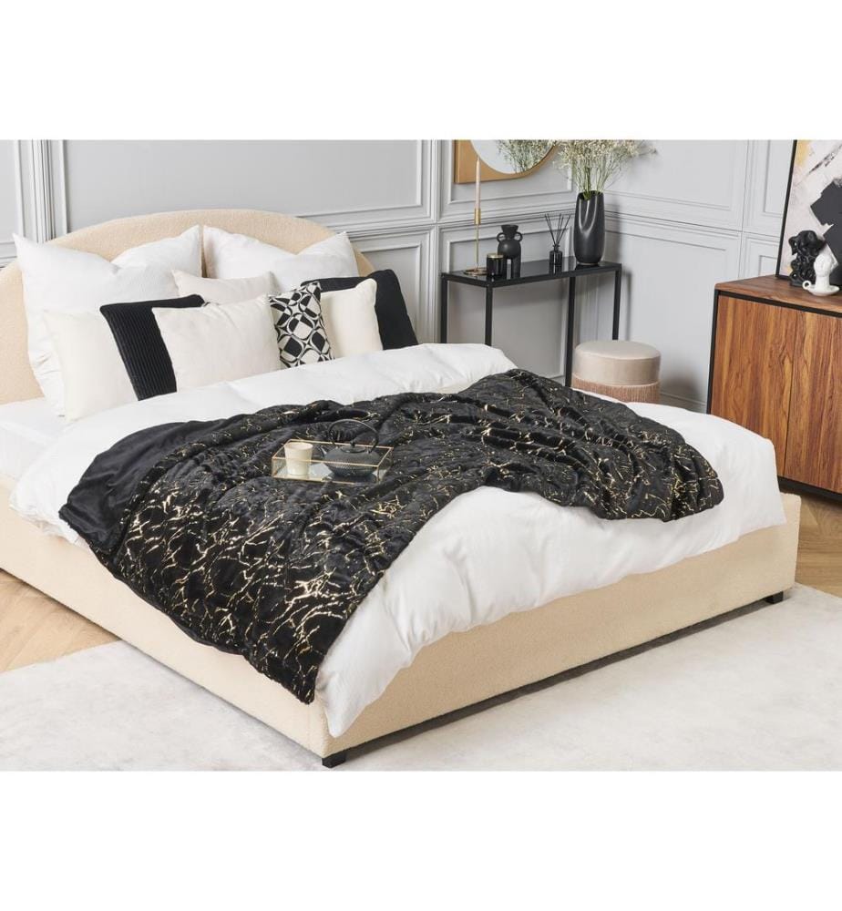 Coperta GODAVARI 130 x 180 cm Nero