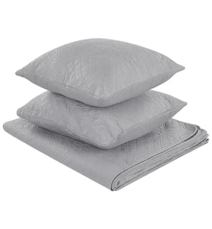 Tagesdecke mit Kissen ALAMUT 140 x 210 cm Grau