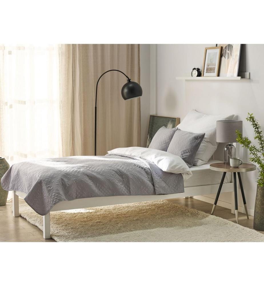 Couvre-lits avec coussins ALAMUT 140 x 210 cm Gris