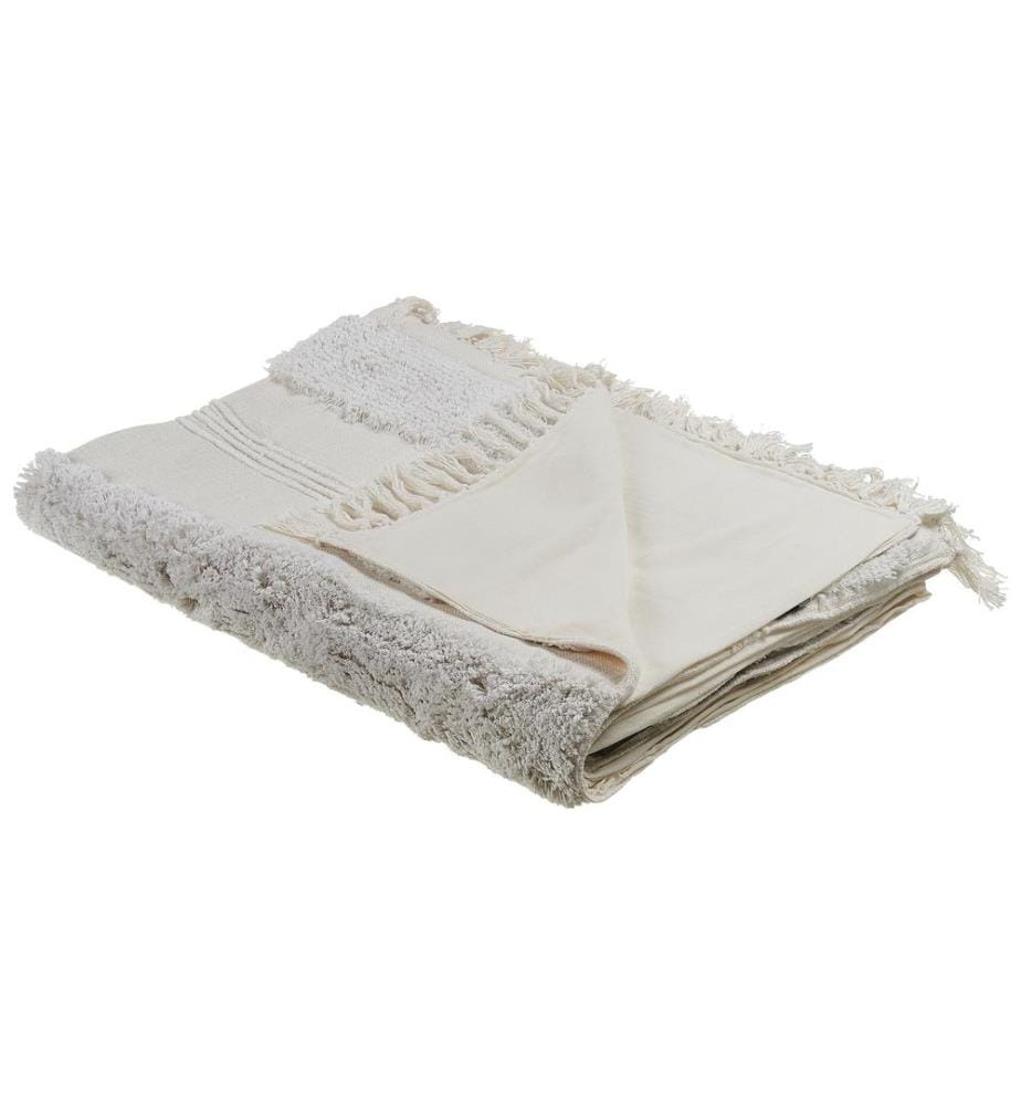Couverture RAEBARELI Coton 130 x 180 cm Beige clair