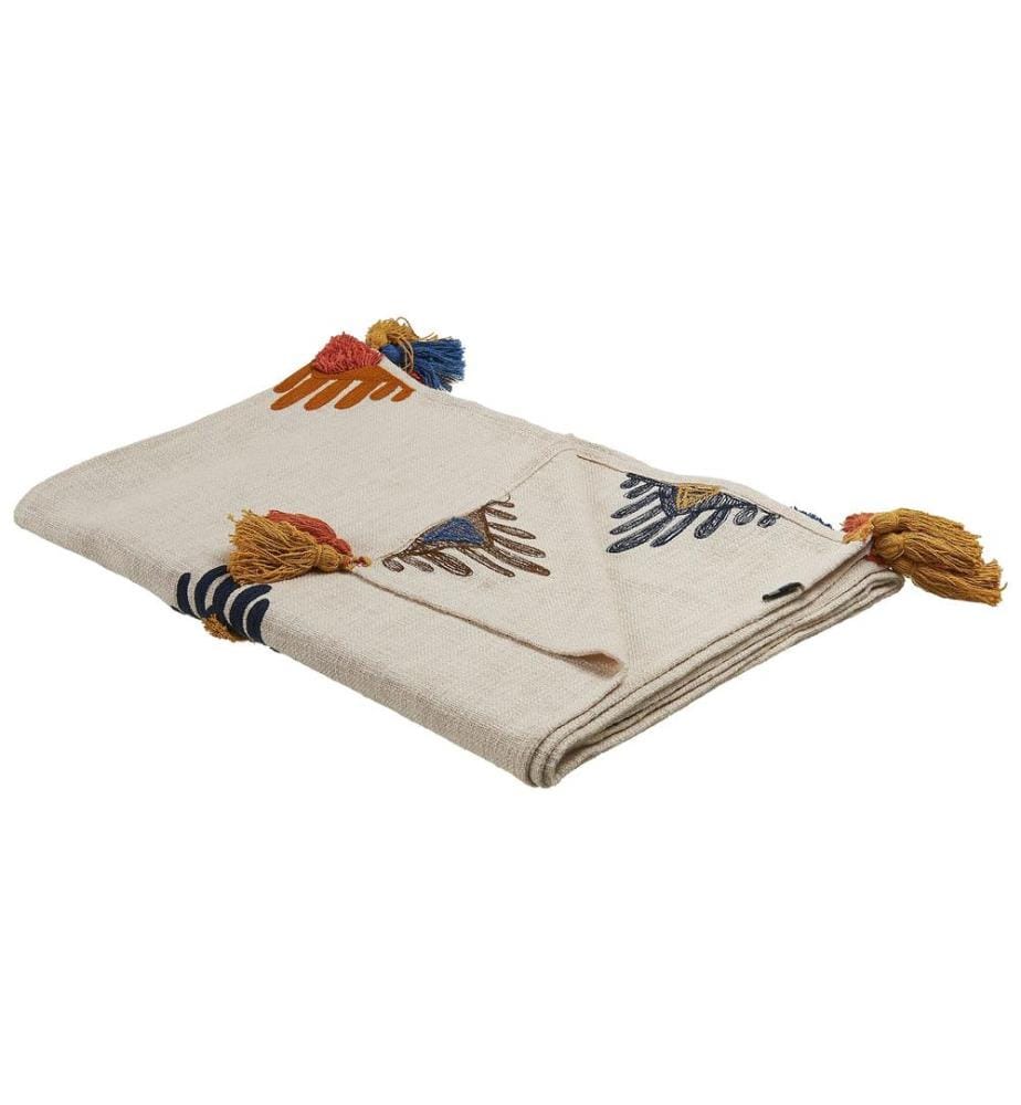 Coperta MUNGER Cotone 130 x 180 cm Beige