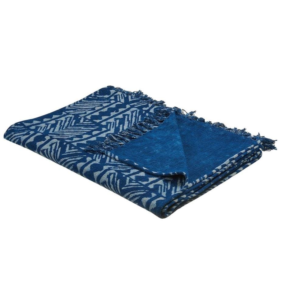 Coperta SHIVPURI Cotone 130 x 180 cm Blu