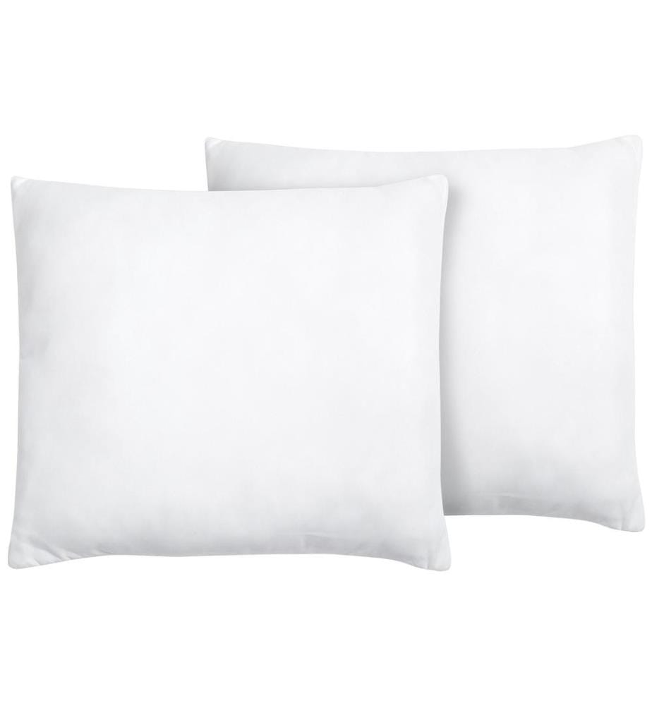 Set di 2 cuscini da letto ERRIGAL Basso Microfibra 80 x 80 cm Bianco
