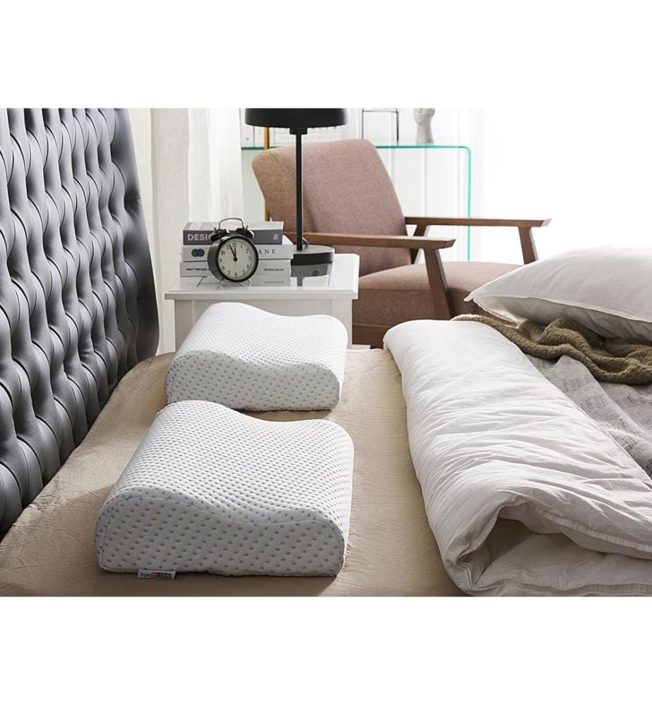 Cuscino da letto KANGTO Alto Schiuma memory 30 x 50 cm Bianco