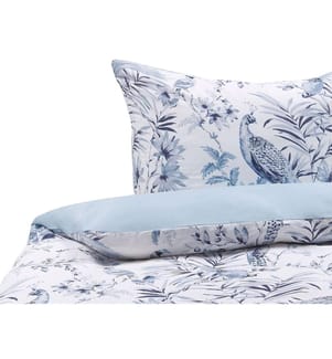 Bettwäsche-Set BALLARD Baumwollsatin 155 x 220 cm Blau