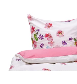 Bettwäsche-Set LARYNHILL Baumwollsatin 135 x 200 cm Rosa