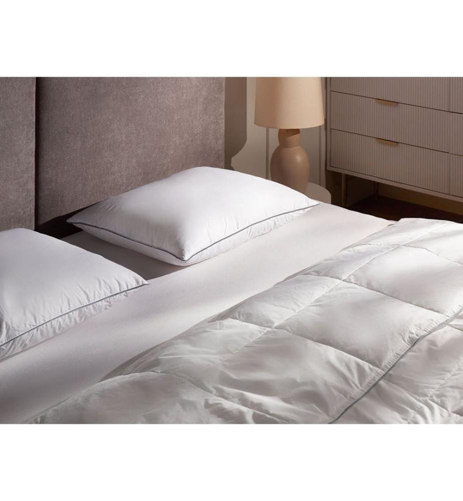 Cuscino a 3 camere TEIDE Alto Piuma e piumino d'anatra 50 x 60 cm Bianco