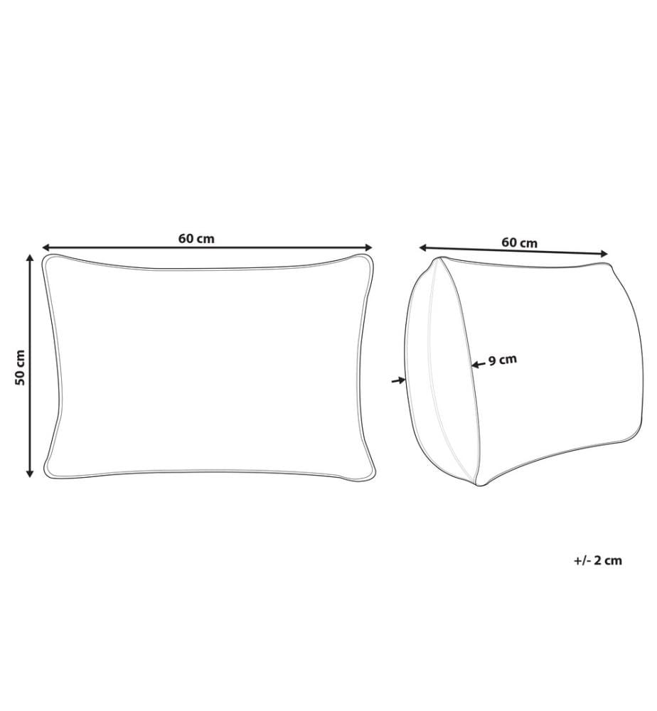 Cuscino a 3 camere TEIDE Alto Piuma e piumino d'anatra 50 x 60 cm Bianco