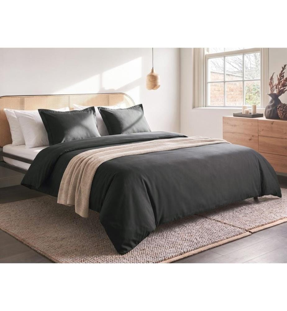 Ensemble de housses de couette PARKROSE Satin de coton 200 x 200 cm Noir