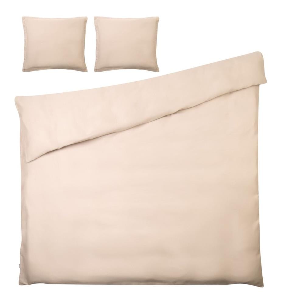 Ensemble de housses de couette PARKROSE Satin de coton 200 x 200 cm Beige