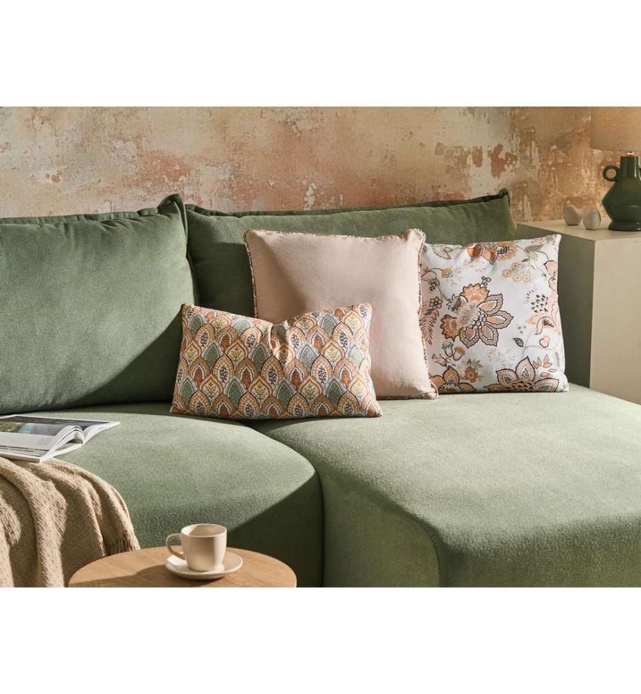 Dekokissen 3er Set HOPEA Baumwolle 30 x 50 cm 45 x 45 cm Bunt Blumenmuster