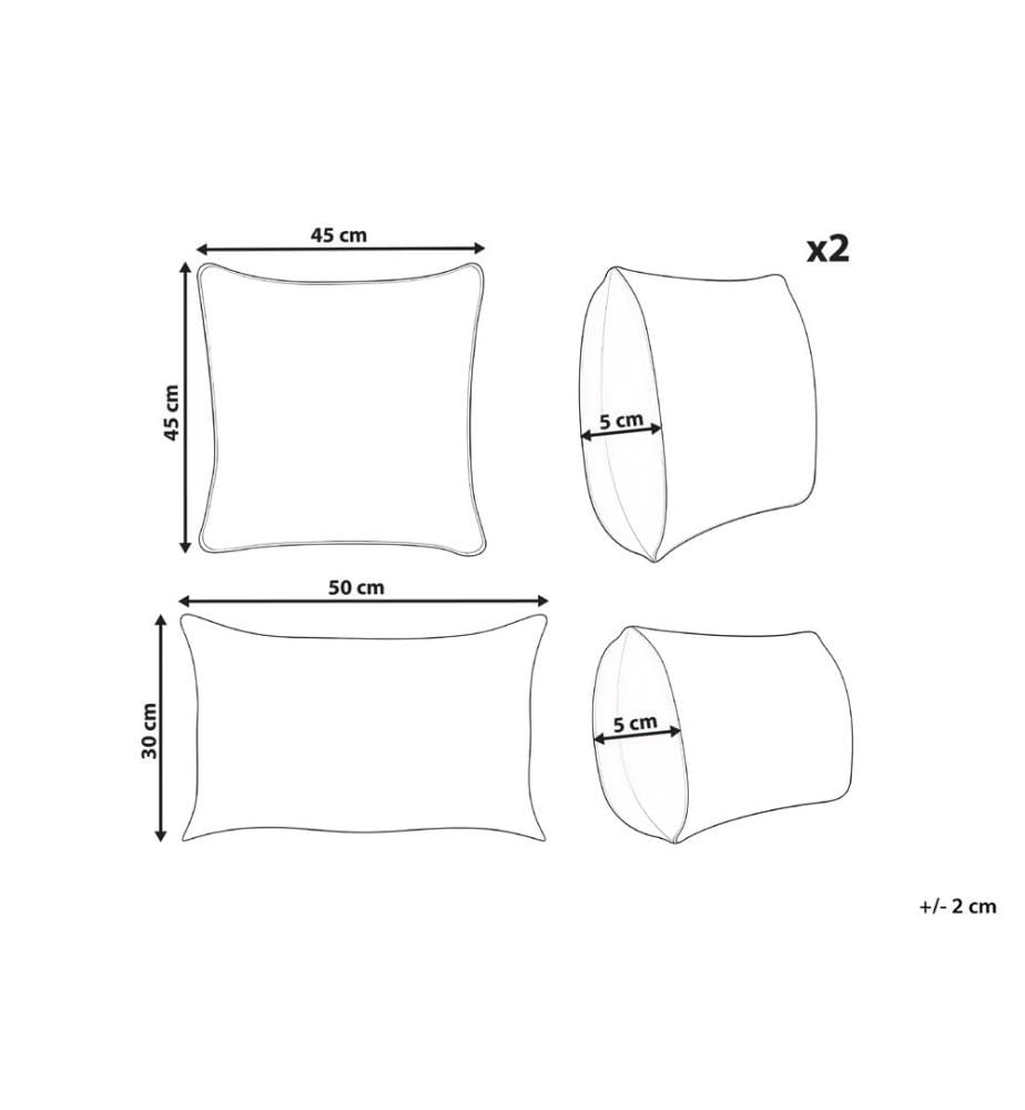 Dekokissen 3er Set HOPEA Baumwolle 30 x 50 cm 45 x 45 cm Bunt Blumenmuster
