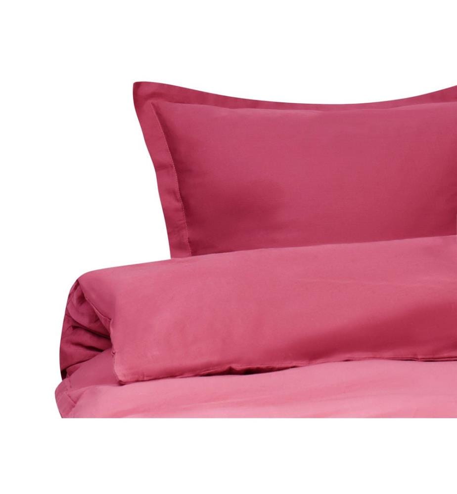 Ensemble de housses de couette PARKROSE Satin de coton 200 x 200 cm Rouge Bordeaux