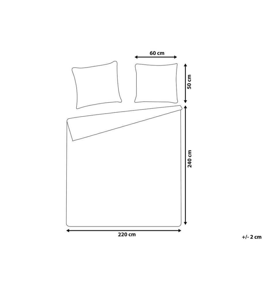 Ensemble de housses de couette SUMNER Mousseline de coton 220 x 240 cm Taupe