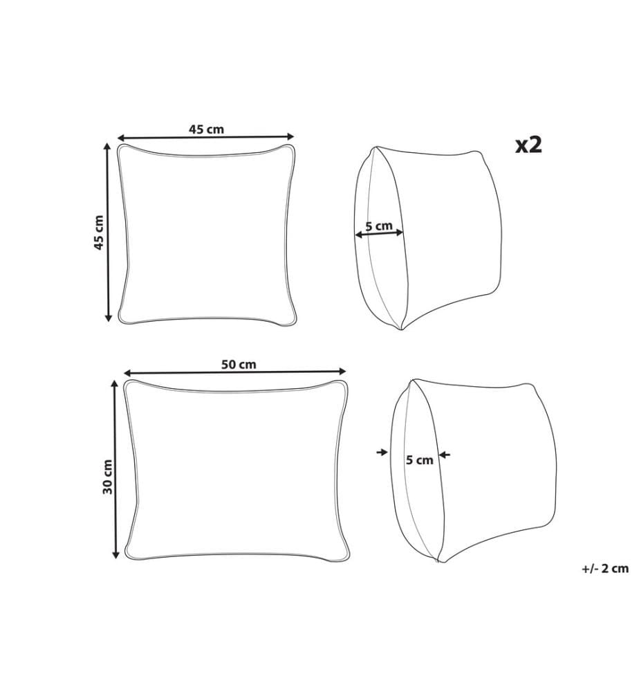 Dekokissen 3er Set XYLOPIA Baumwolle 30 x 50 cm 45 x 45 cm Grün Blumenmuster