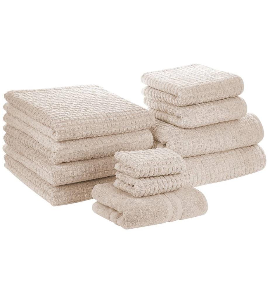 Lot de 11 serviettes ATAI Coton Beige