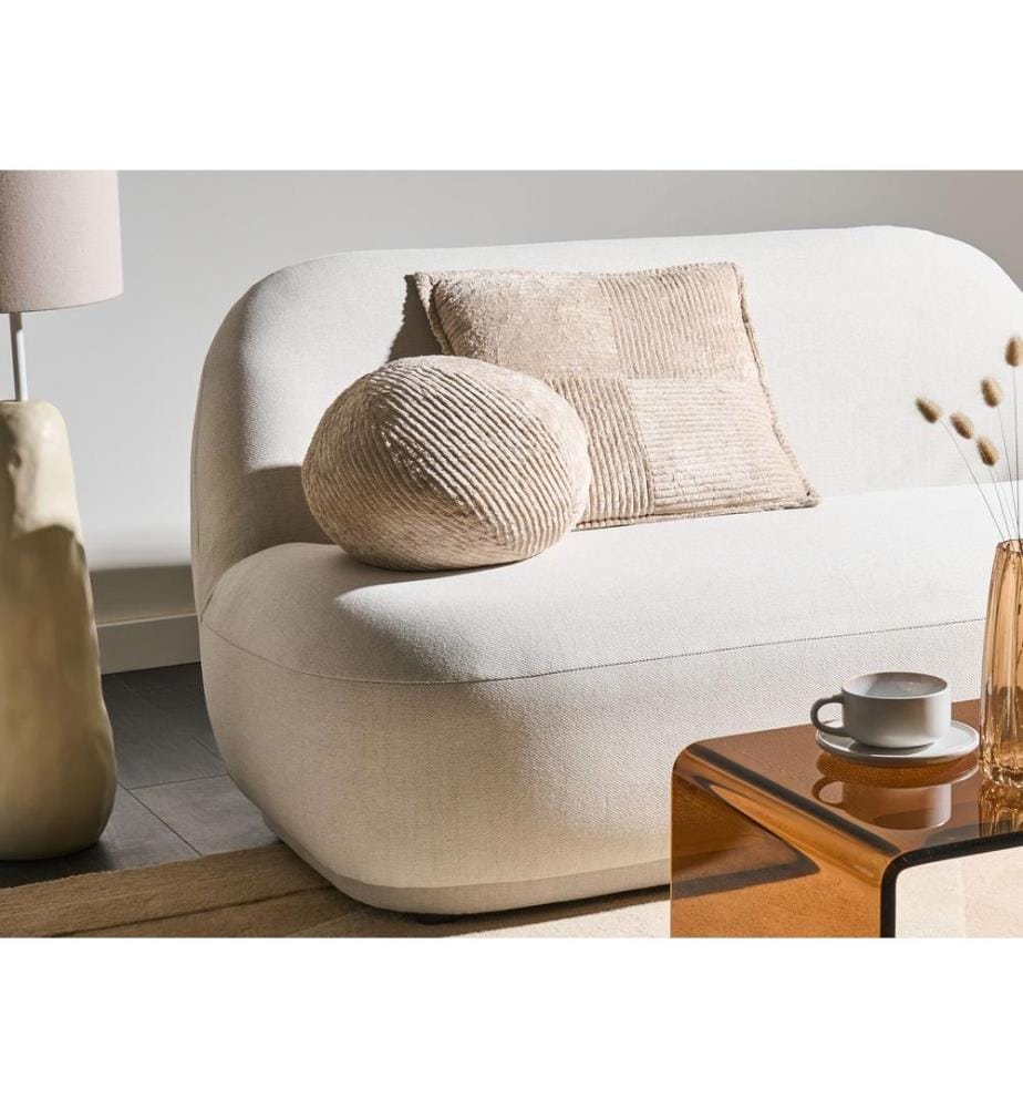 Dekokissen 2er Set MARANTA Cord 30 x 30 cm 45 x 45 cm Hellbeige Ohne Muster
