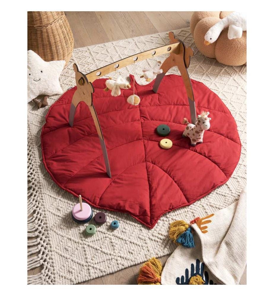 Tappeto da gioco per bambini EOLIA 110 x 110 cm Cotone Rosso