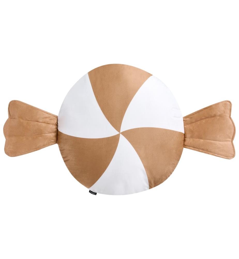 Set di 2 cuscini WHIRL CANDY Tessuto 60 x 60 cm Marrone/Bianco Modello natalizio