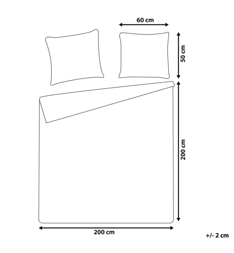 Ensemble de housses de couette SUMNER Mousseline de coton 200 x 200 cm Taupe