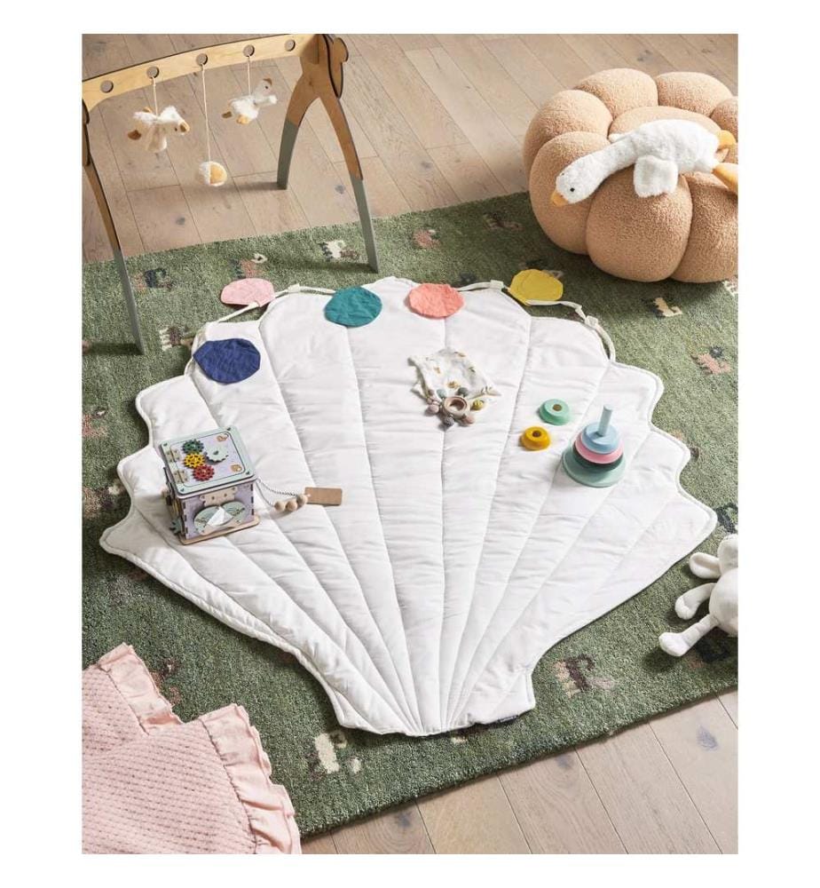Tappeto da gioco per bambini KADMEA 110 x 110 cm Cotone Bianco