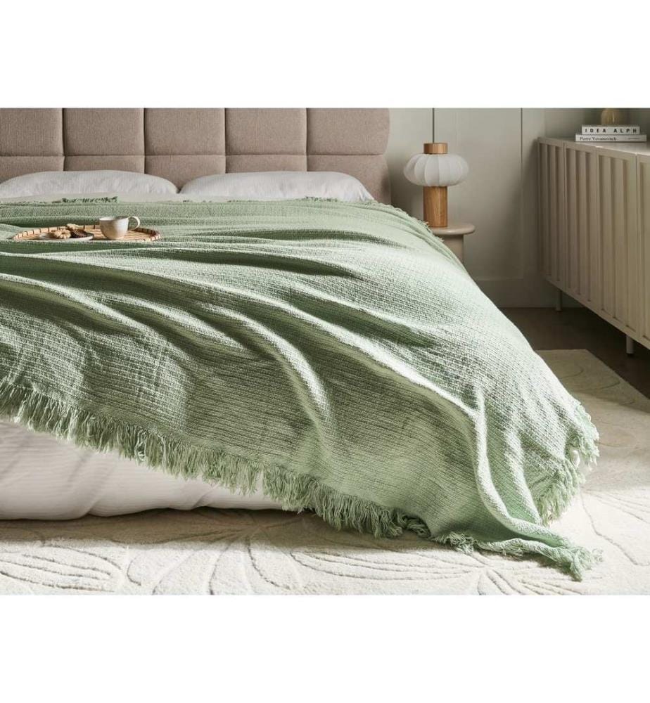 Couvre-lits YERBENT Coton 220 x 240 cm Vert
